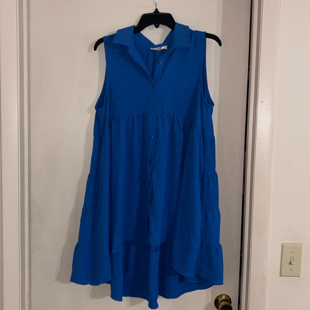 Entro high-low tiered top with waterfall hem